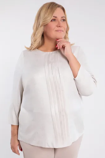 Bež bluza s srebrnim vzorcem