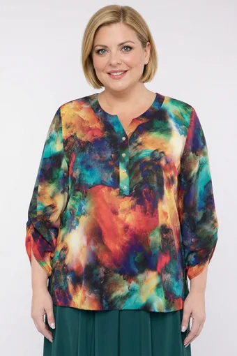 Bluza z dolgimi rokavi in pisanimi vzorci