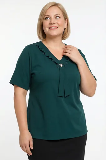 Zelena bluza z volančki