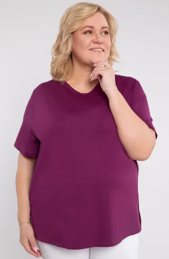 Vijolična pletena bluza