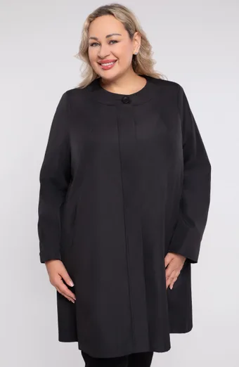 Eleganten črn plašč