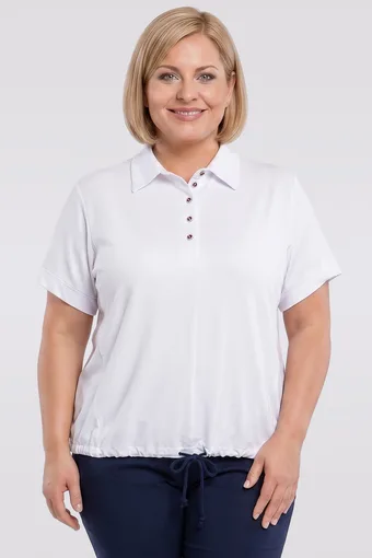 Bela bluza s trakom