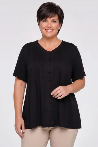 Črna bluza z gumbi