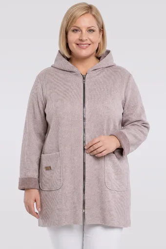 Rjava črtasta Jakna