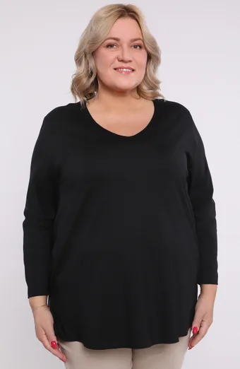Črna viskozna bluza