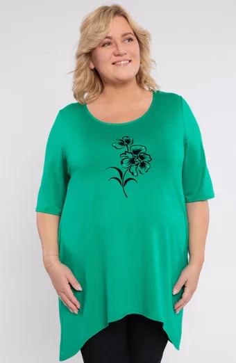 Zelena potiskana tunika