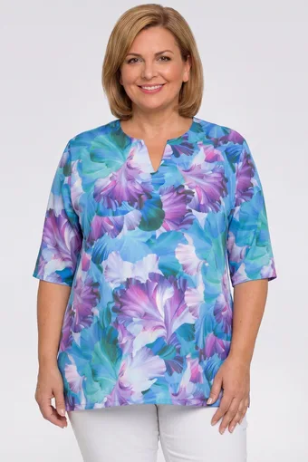 Bluza z vijoličnimi vzorci