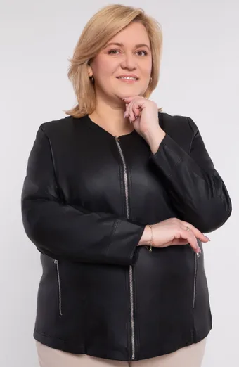 Klasična črna ramones jakna z žepi