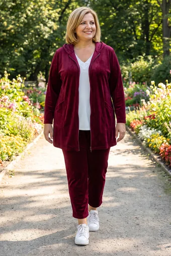 Bordo velur trenirka