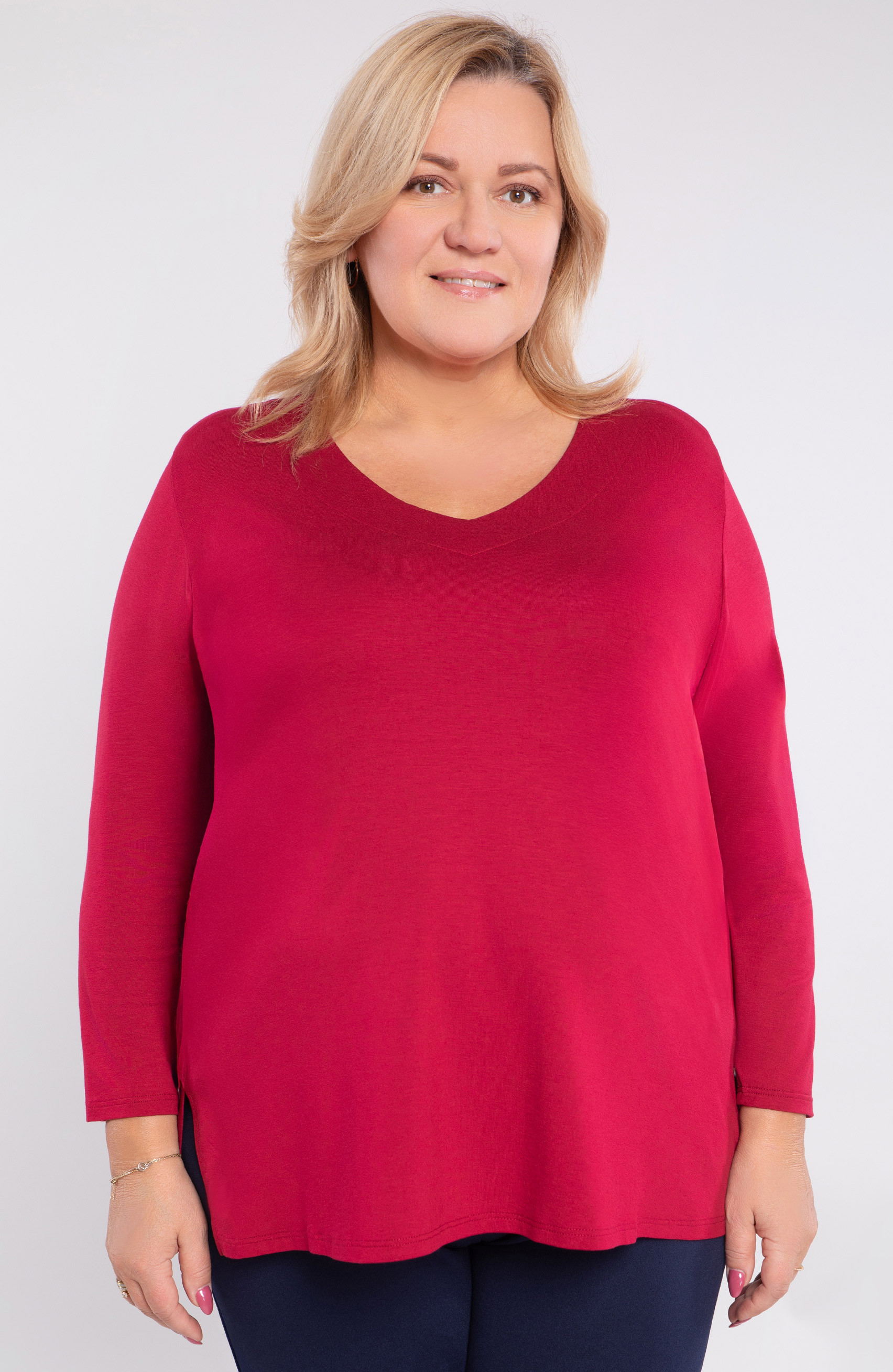 Bordo viskozna bluza
